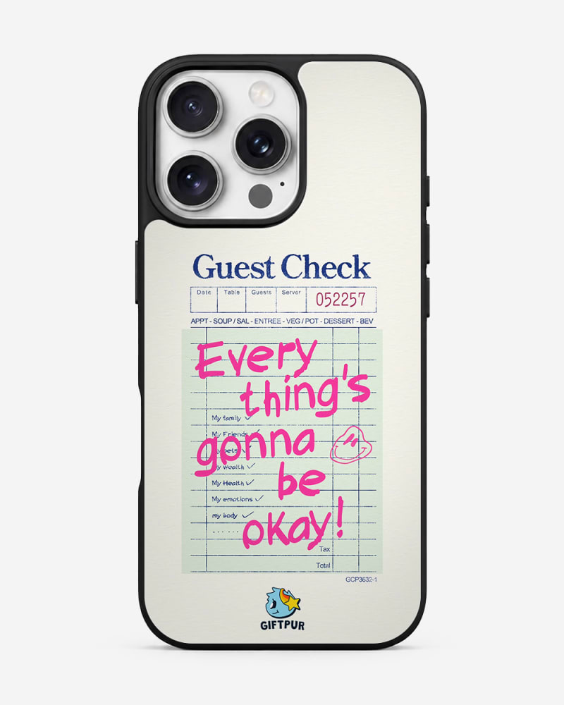 Guest Check Affirmation Note Glass Case image 1