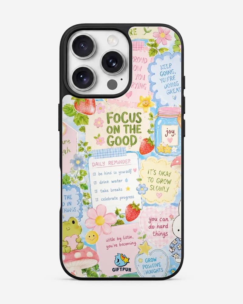 Focus On The Good Scrapbook Collage Glass Case image 1
