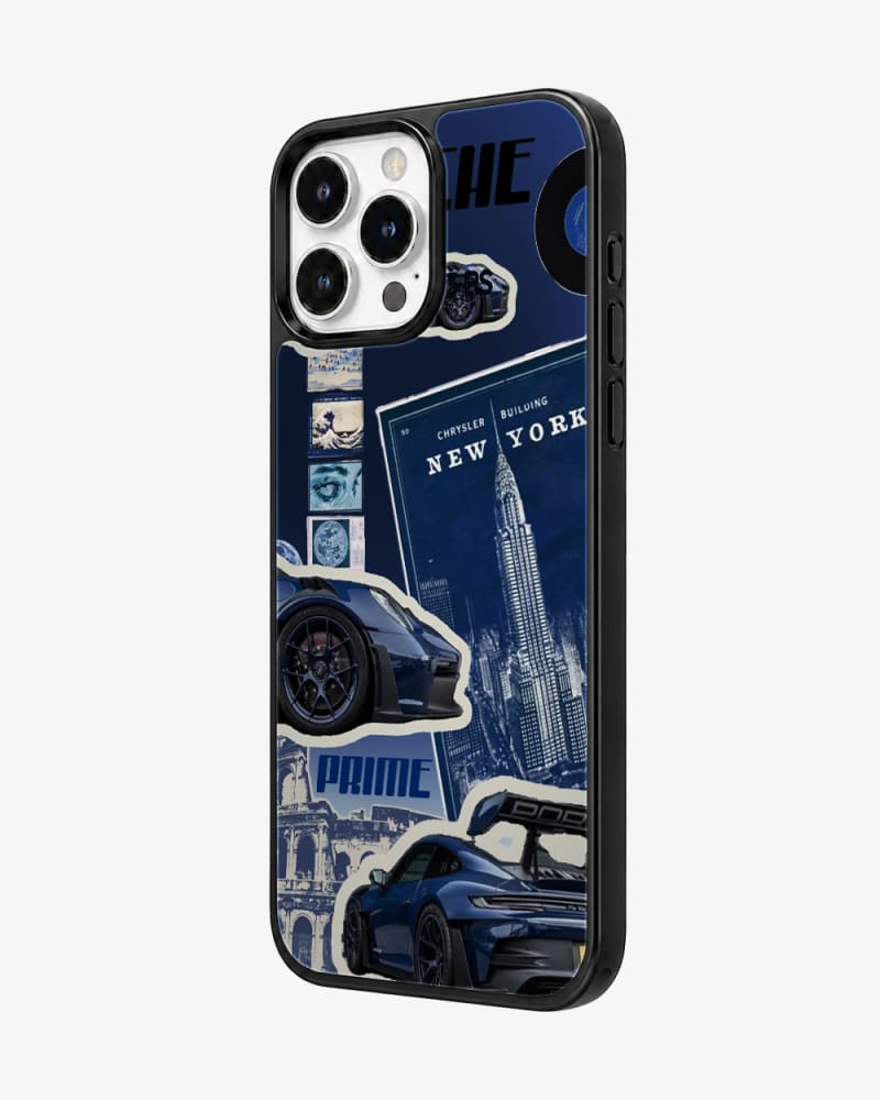 Midnight Drift Collage Glass Case image 2