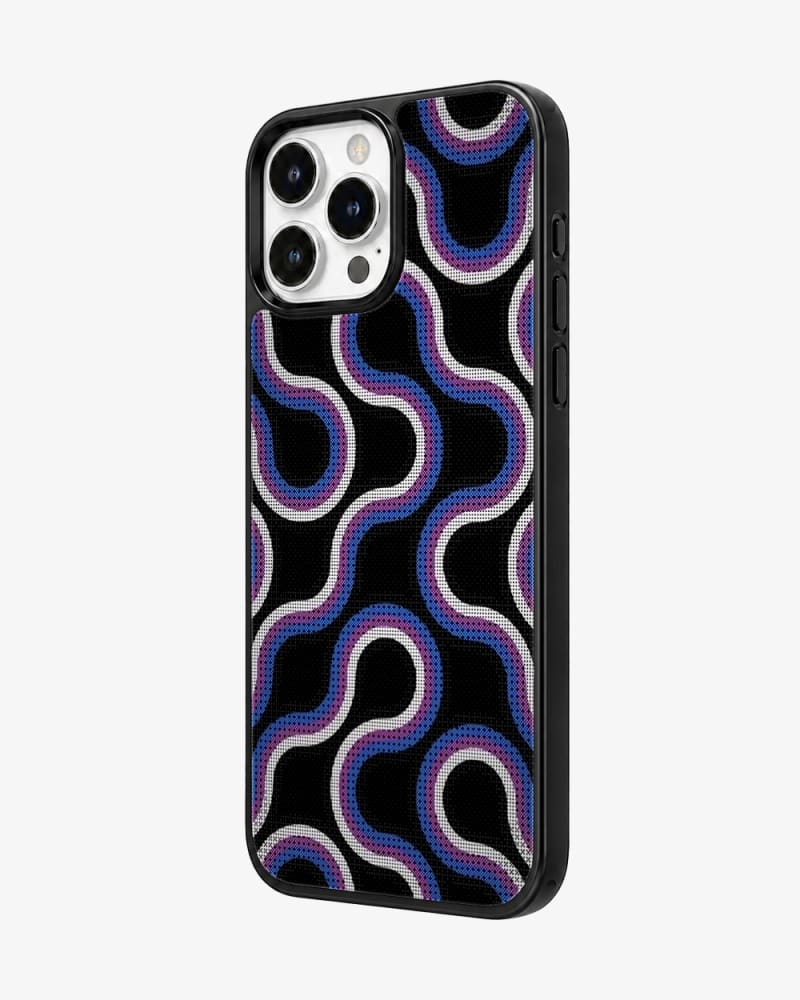 Neon Wave Pulse Glass Case image 2