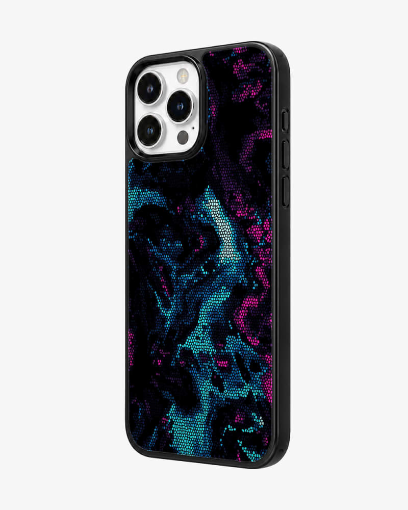 Neon Mosaic Midnight Glass Case image 2