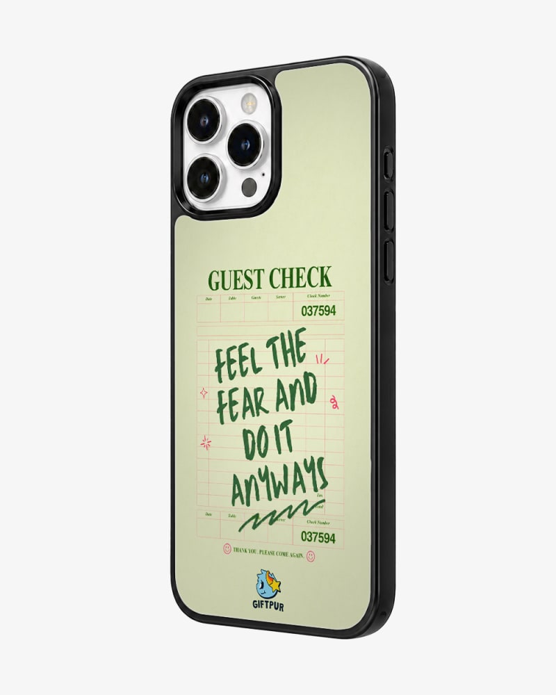 Feel The Fear Guest Check Glass Case image 2