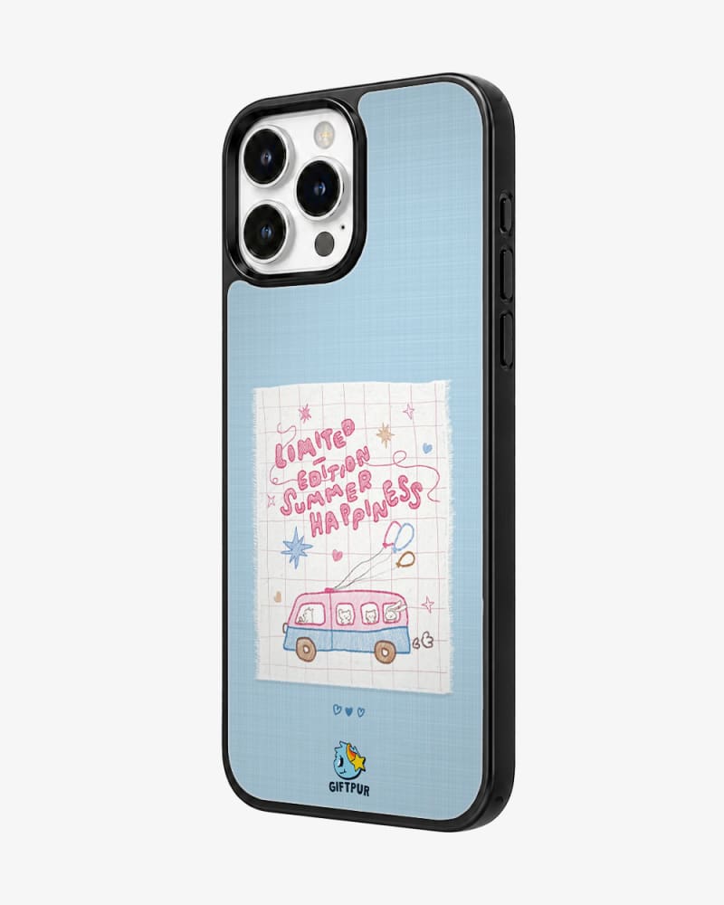 Summer Happiness Camper Van Glass Case image 2