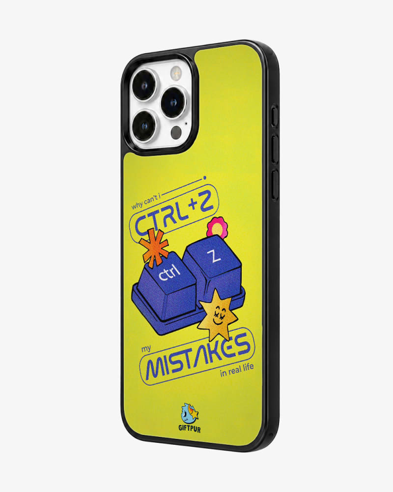 Ctrl Z Real Life Mistakes Glass Case image 2